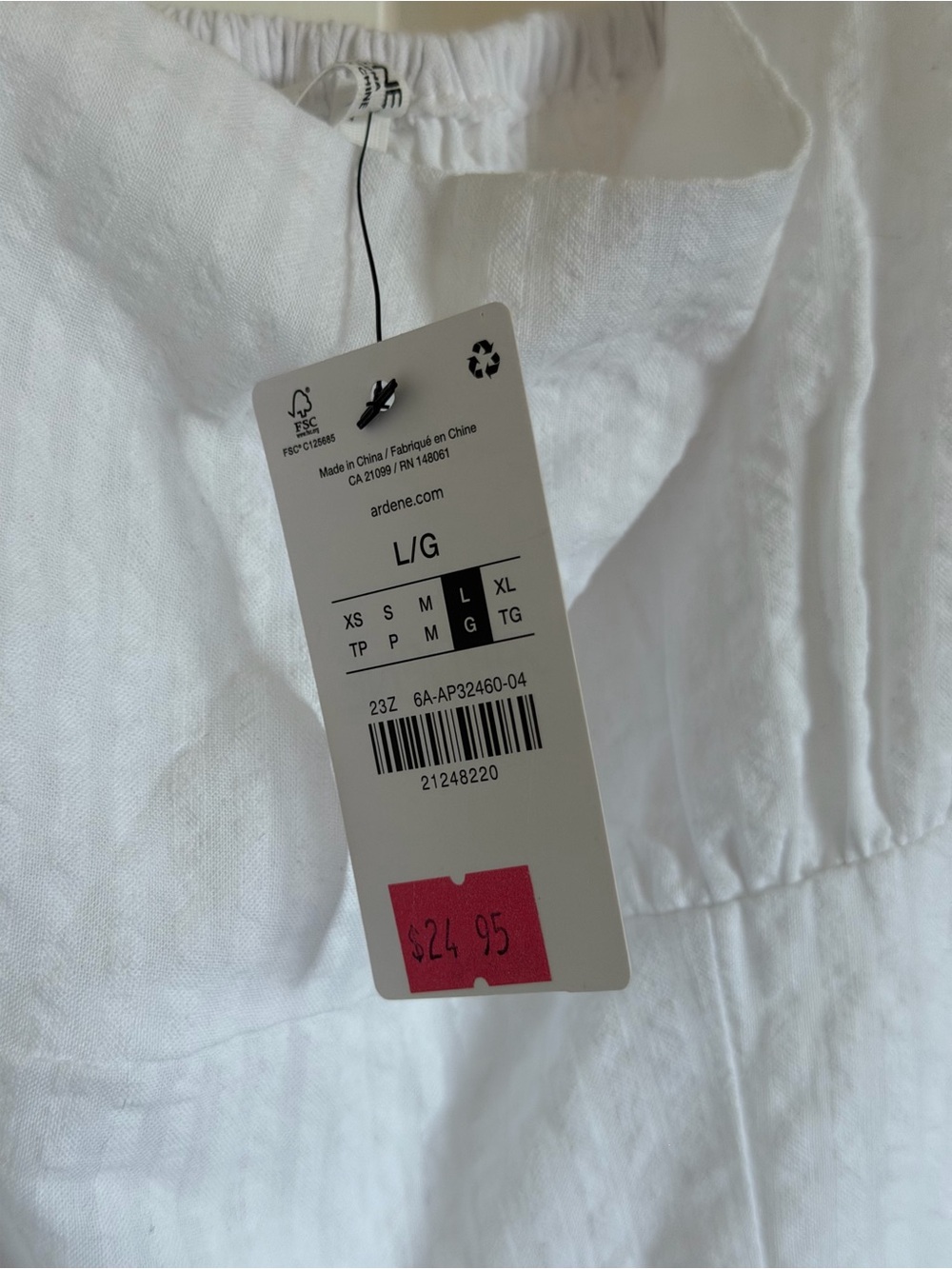 Ardene White Square-Neck Midi A-Line Dress - Picture 6 of 11